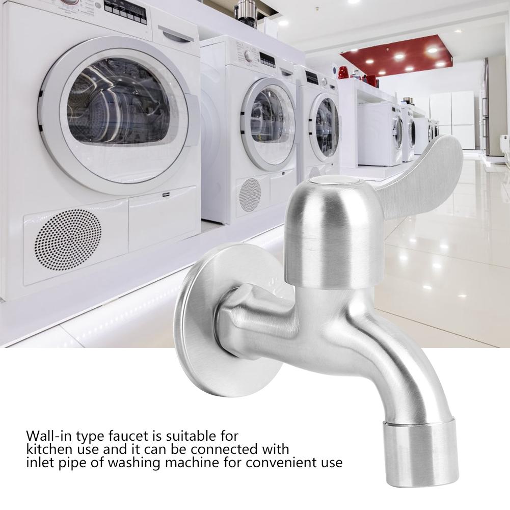 304 Stainless Steel Single Lever Faucet Tap Wall-in Stainless Steel Kitchen Faucet