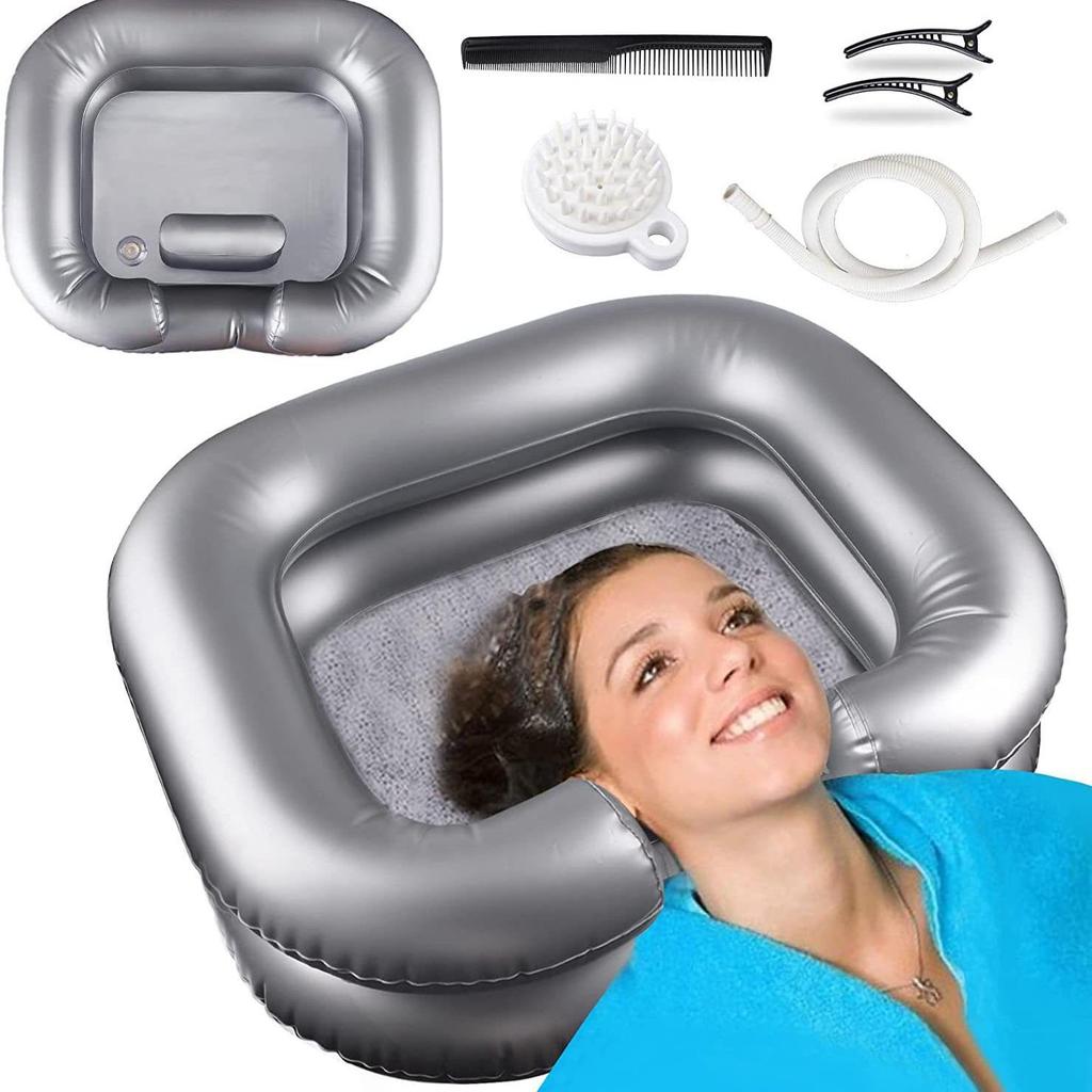 Portable Inflatable Hair Washing Basin for Home Care: Ideal for Disabled, Elderly, and Pregnant Women