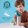 Insulated Drink Bottle with Keeps Drinks Hot or Dishwasher Safe Steel b.box Straw, Cold, One-Push Operation, Top-Rack [Authentic b.box Product]