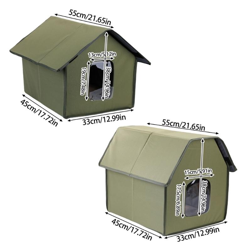 Insulated Outdoor Cats House Easy Assembly Design for Winter Waterproof Bed Tent Cats and Small Pet Warm House