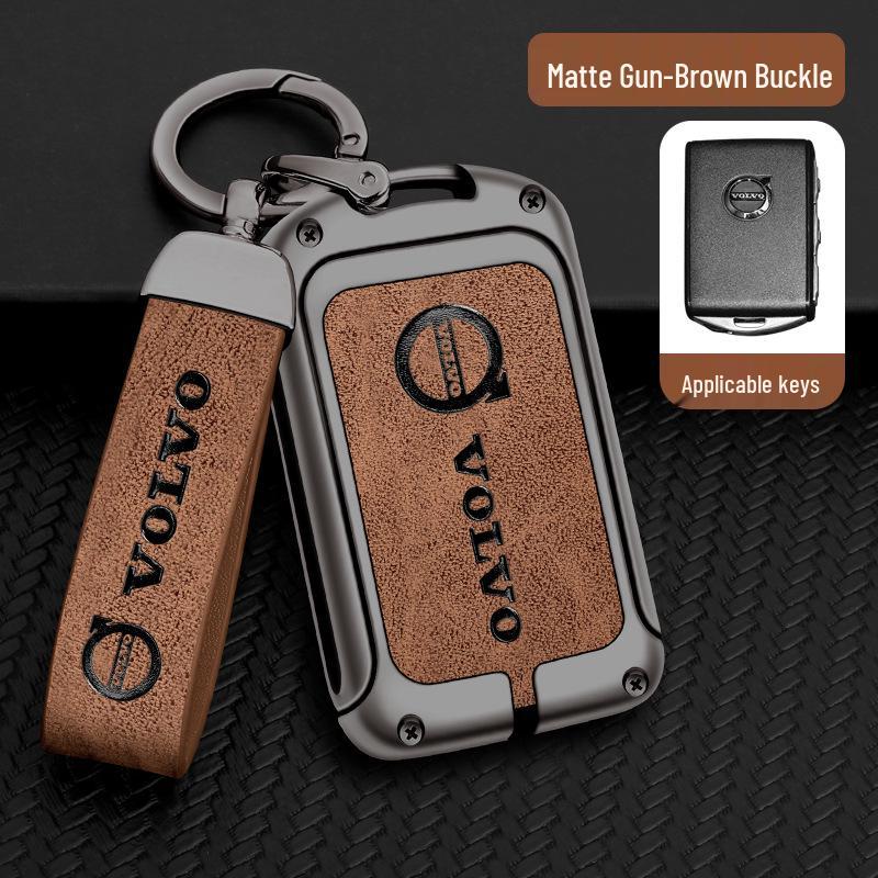 Pouzdro na klíče pro Volvo řady XC: S60, XC60, XC90, S90, V60, V90, XC40 - Špičkový ochranný kovový obal s přezkou