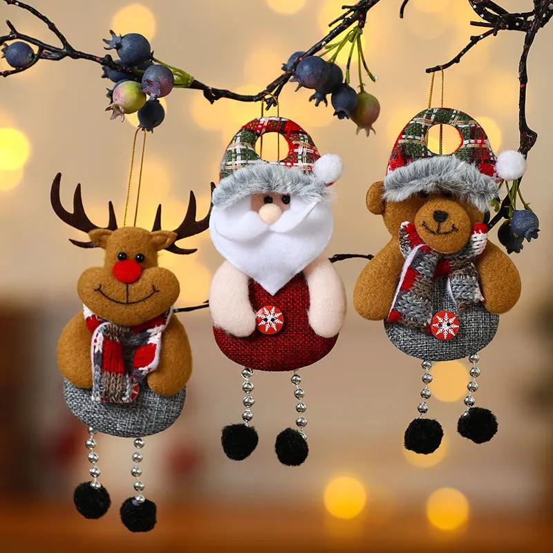 4 Stück Weihnachtsbaumschmuck Hängende Weihnachtsanhänger Set Schneemann Dekorationen Hängende Anhänger