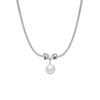 Elegant High-End Necklace Bow Pearl Pendant Female Snake Bone Necklace Niche Design High-End Banquet Jewelry Gift