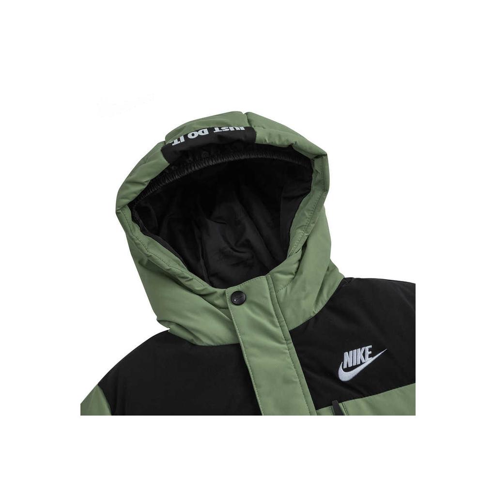 Nike Down Jacket Comfortable Hooded Zipper Kids Jackets Deep-Olive NY2442051GS-001
