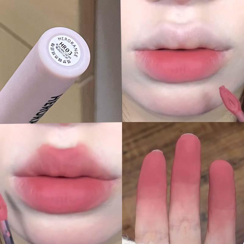 HERORANGE Traumfänger Samt-Lipgloss Matt Nebeliges Nude – Nicht abfärbender, aufhellender Lippenstift für einen natürlichen Look