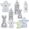 Crystal glue diy Epoxy resin three-dimensional ornaments easter stereo cute angel gypsum candle ornaments silicone mold