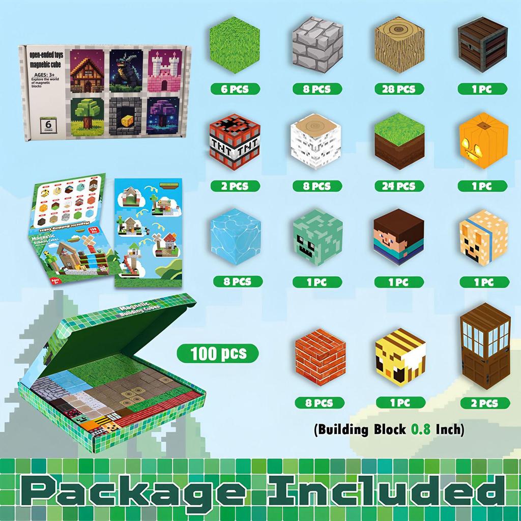 Magnetic Forest Building Blocks: Educational Toy Set for Children