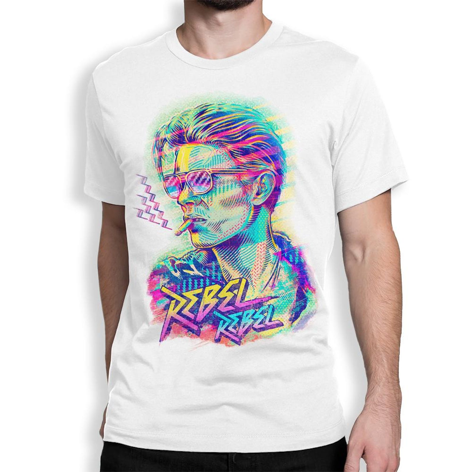 David Bowie Rebel Rebel T-Shirt, Men s and Women s Sizes XL