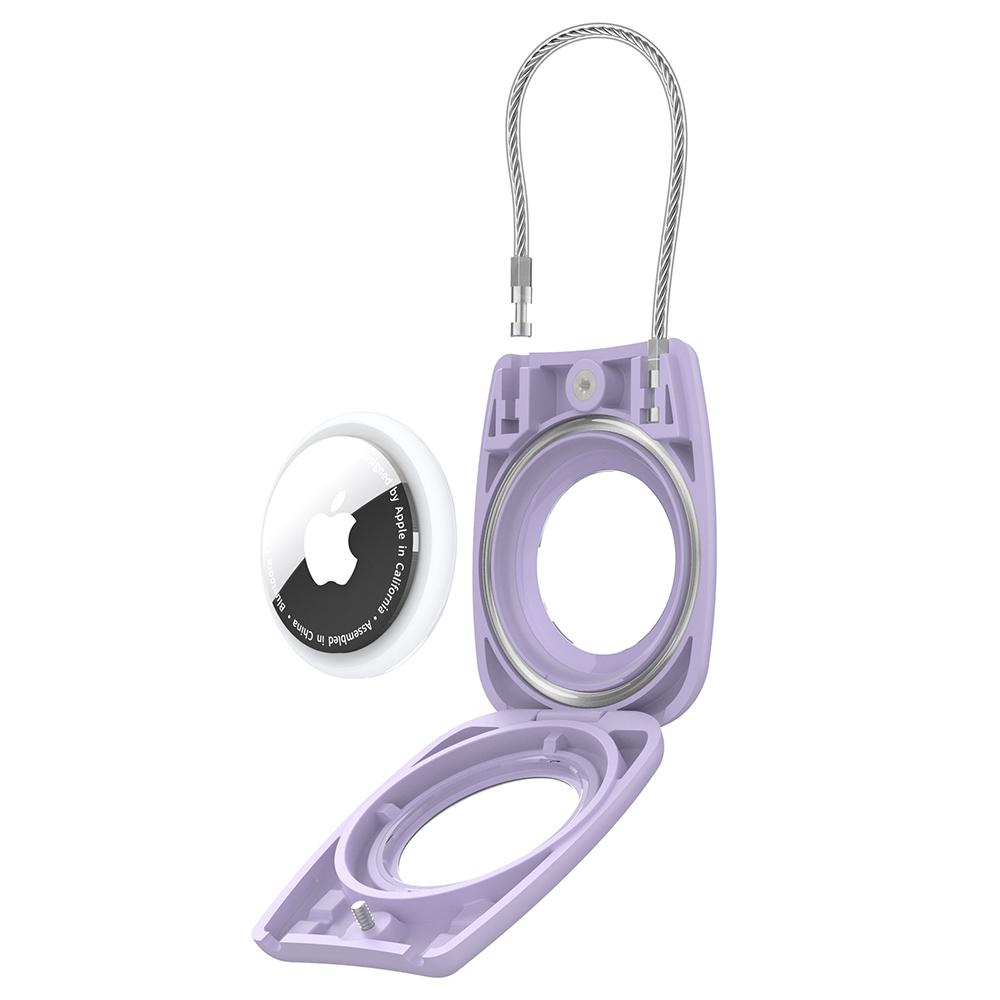 Waterproof Hard PC Protective Case for AirTag Bluetooth-compatible Tracker with Wire Cable