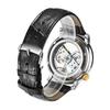 New Men's Watch Tourbillon Mechanical Watches Transparent Hollow Automatic Self Wind Watches Leather Band Skeleton Relojes