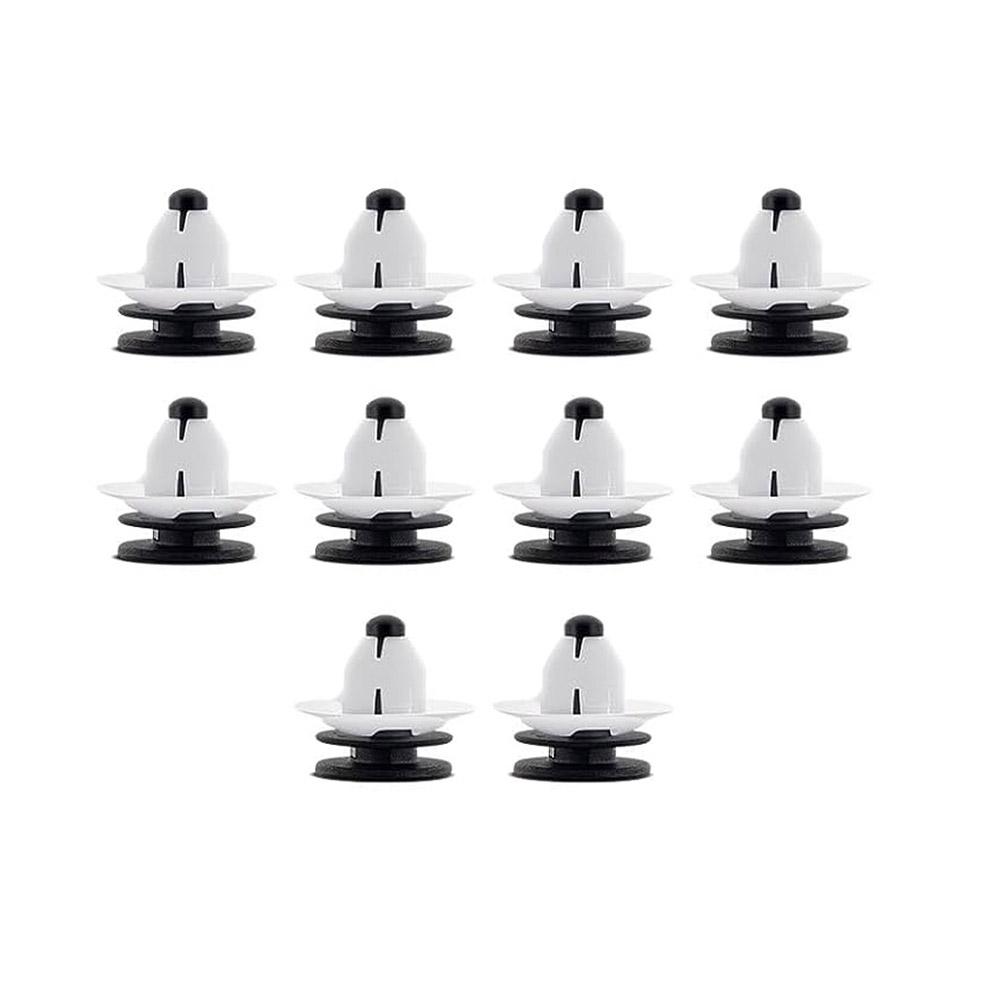 

10PCS Nylon Black & White Trim Clips Retainer 30653441 For Volvo C30 C70