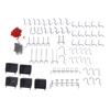 114 Stück Lochwandhaken Sortiment Werkzeugaufbewahrung Organizer Set Kit für Heimwerkstatt
