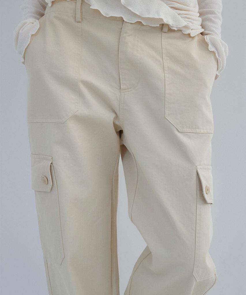 OURO Washed Cargo Pants [ Beige ]