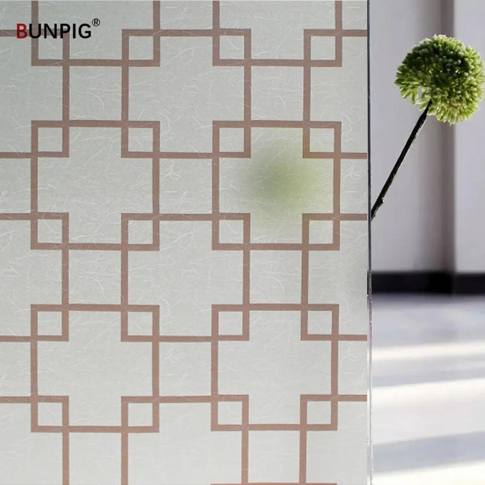 Window Film Privacy Stained Glass Film Frosted Opaque Glass Clings Sun Blocking Vinyl Window Decals For Door Home Office