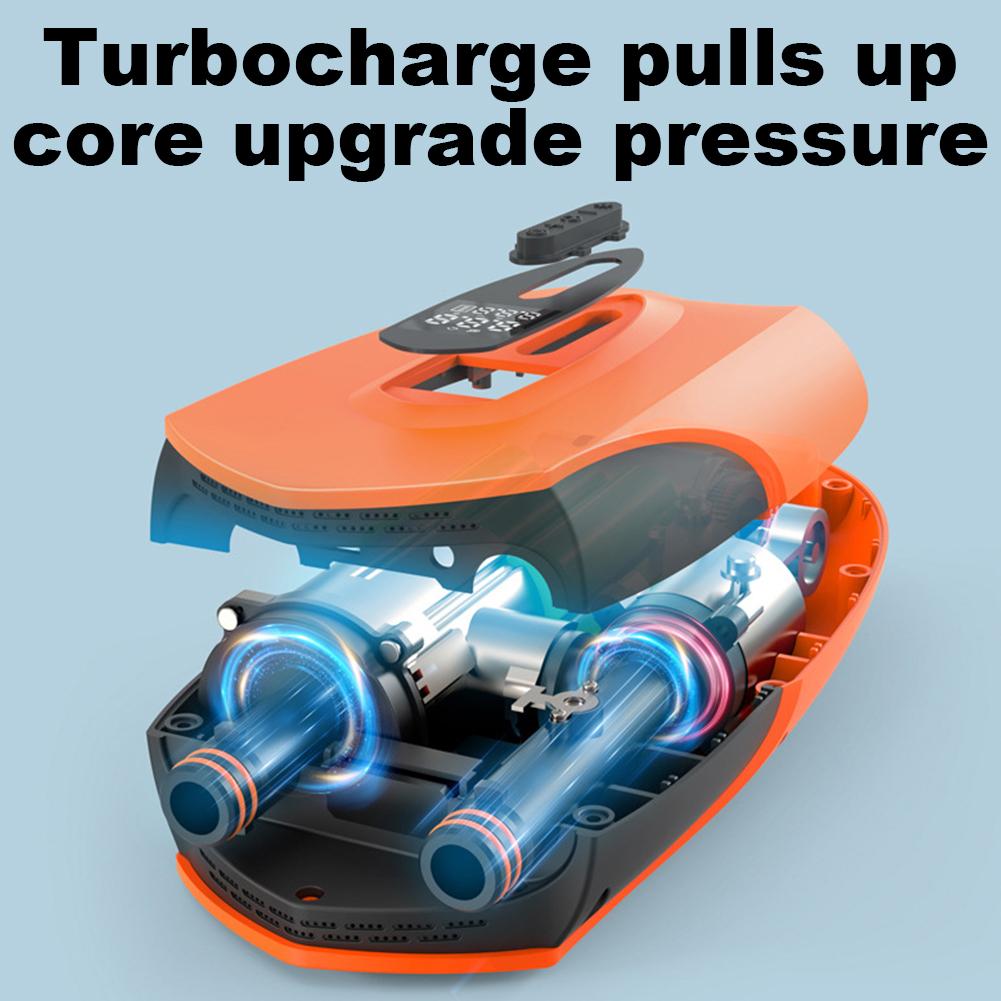Wireless Air Pump Quick Charging Intelligent Air Compressor with Flashlight Electric Air Pump for Rubber Boats Inflatable Boats