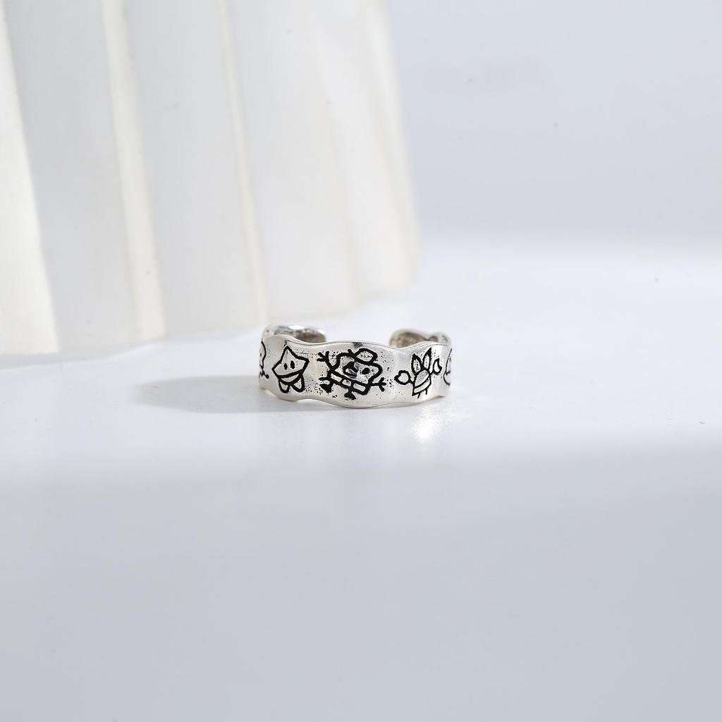 Trendy Cartoon Hand Jewelry: Chic, Unisex, Versatile, Sweet Open Ring