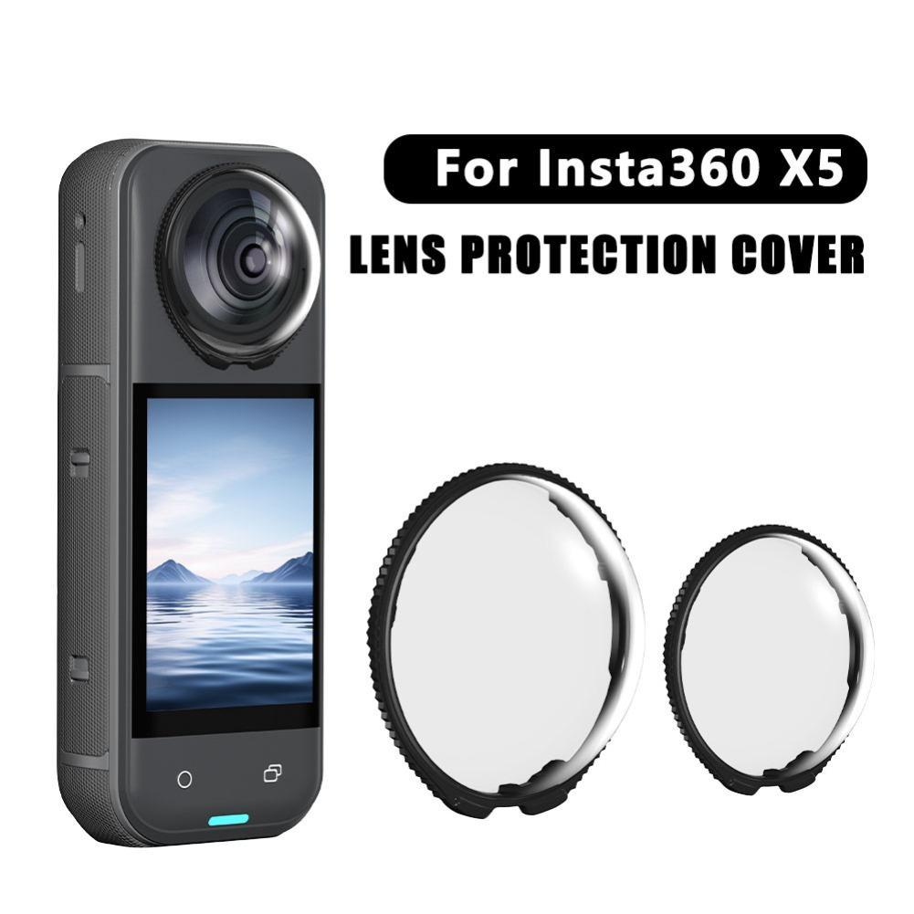 For Insta360 X5 PC Lens Protector Cover Optical Glass Camera Lens Dust Proof Cap Scratch-resistant HD PC Lens Accessories