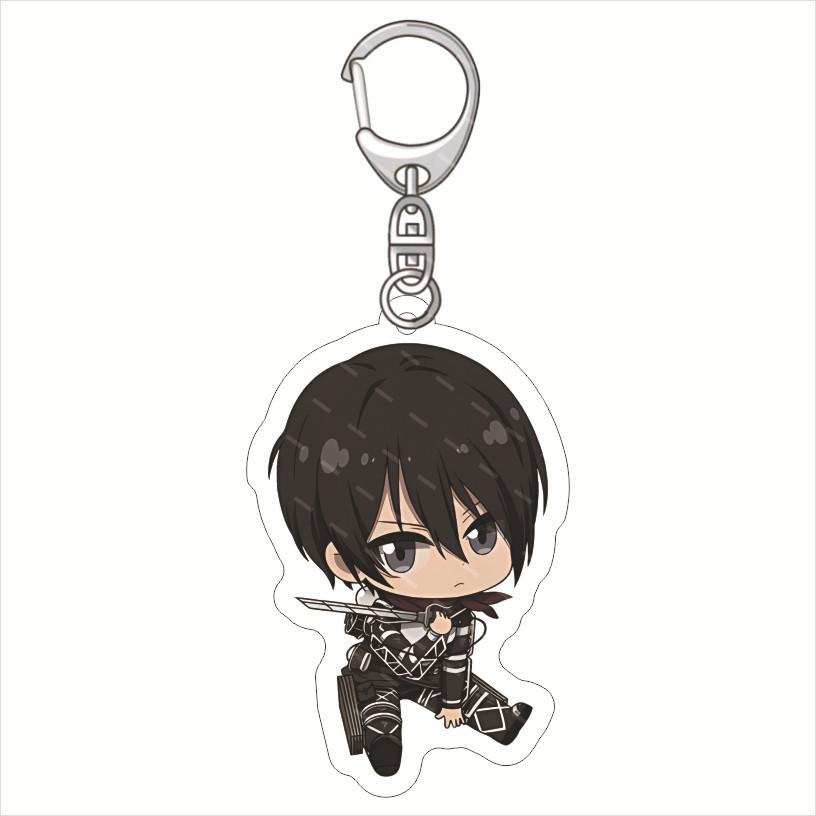Attack On Titan Acrylic Lovely Keychain Classic Anime Jewelry Friend Gift Bag Charm Keyring Souvenir Creative Key Chain Pendant