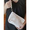 Three-dimensional Small Flower Embroidery Versatile Cosmetic Bag Female Korean Ins Hand Bag Portable Large-capacity Storage Bag