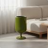 Kelchglas Mülleimer NoBend Design Druckdeckel Hoher Ständer Stiel Müllbehälter für Wohnzimmer