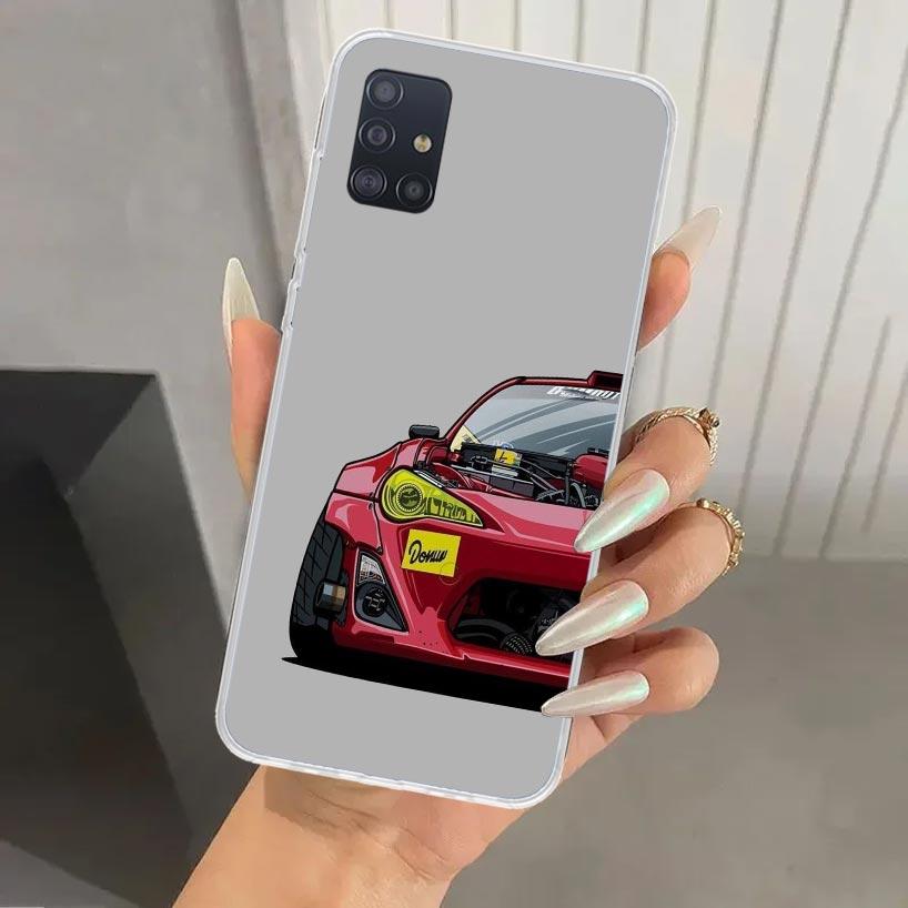 JDM Sports Cars Male Men Phone Case for Samsung Galaxy A52 A32 A22 A12 A02S A50S A30S A10S Note 20 Ultra 10 Plus S10 A31 A20 A71