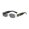 Newest Hip Hop Designer Sunglasses For Men And Women Rap Fashion Square Gold Metal Frame Luxury Woman Hiphop Glasses