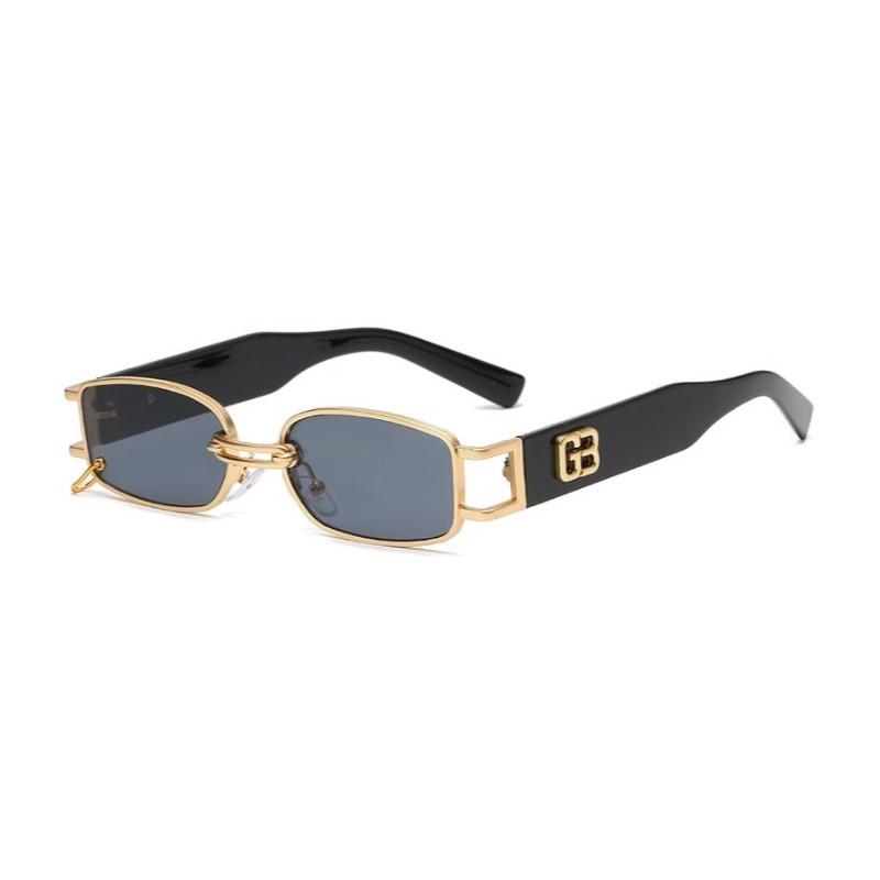 Newest Hip Hop Designer Sunglasses For Men And Women Rap Fashion Square Gold Metal Frame Luxury Woman Hiphop Glasses