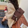 Korean-style Retro Tote Bag Fashion Hot-sell Underarm Bag Niche Design Solid Color Commuter Bag High-quality Suede Versatile Bag