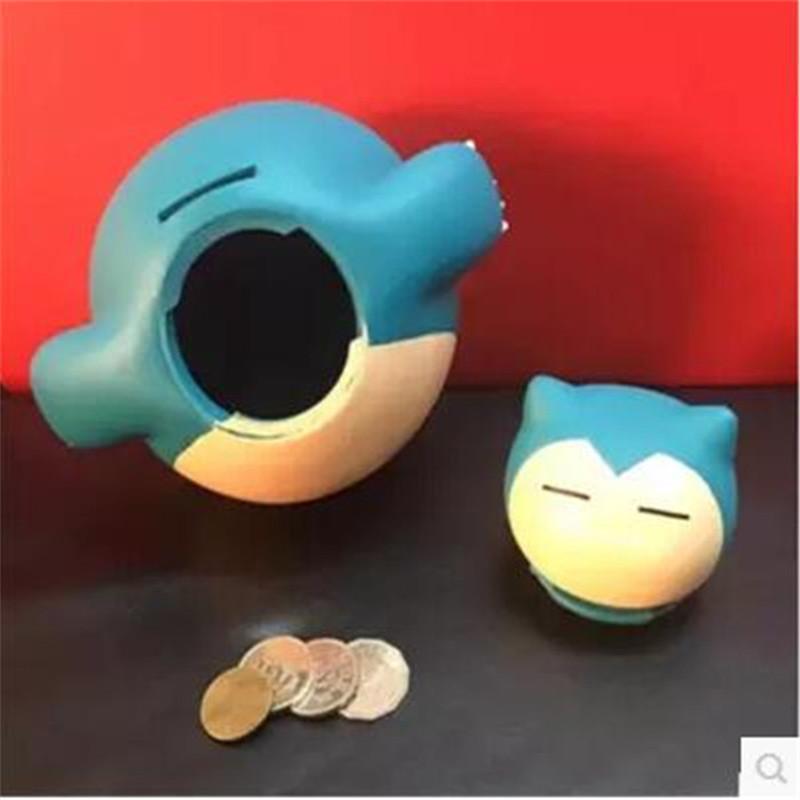 Anime Figure Snorlax Money box Figure Model Toy Doll For Kid Birthday Gift