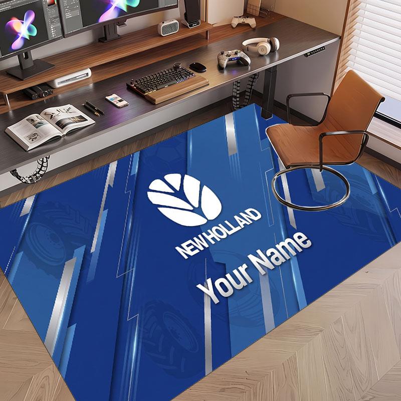 Custom Rug New Holland Pattern Print Name Text Soft Non‑Slip Floor Carpet for Home Indoor Decoration
