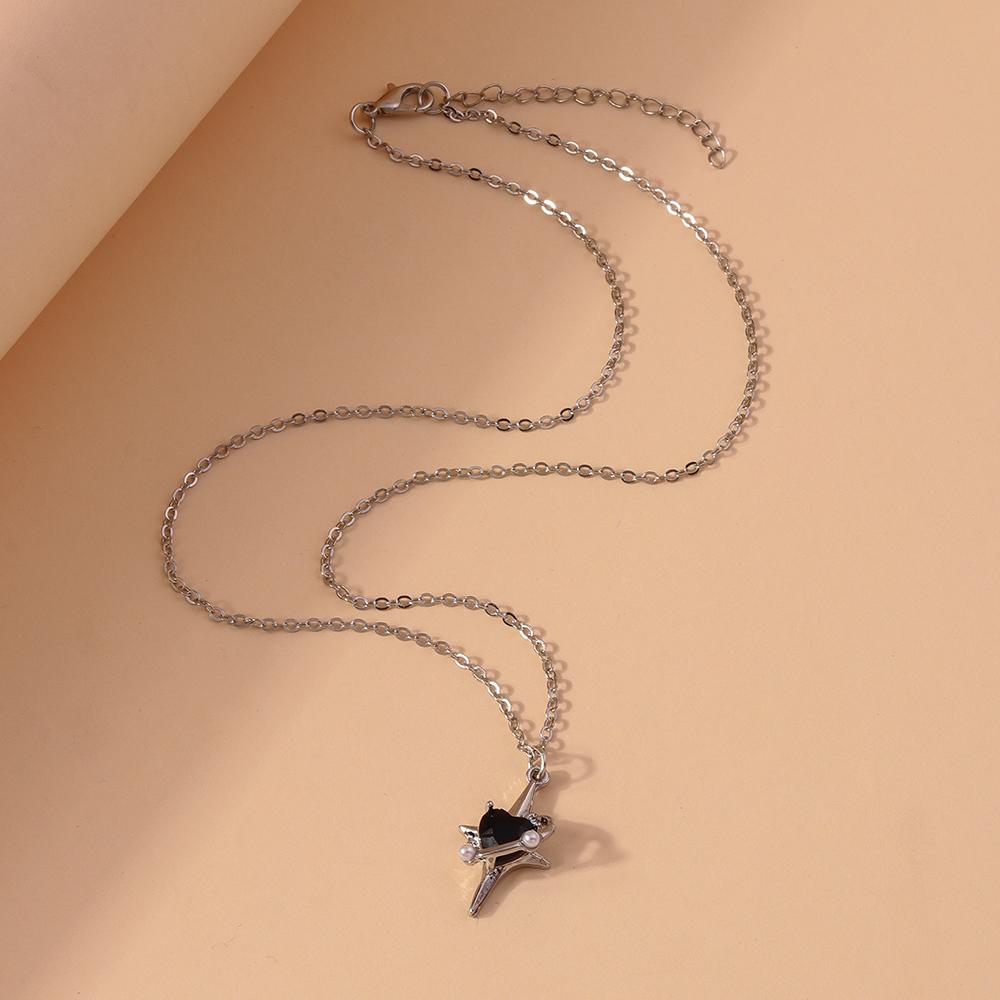 Exquisite Y2K Crystal Heart Pendant Necklace Chain for Women Girls Handmade Party Holiday Jewelry Gifts