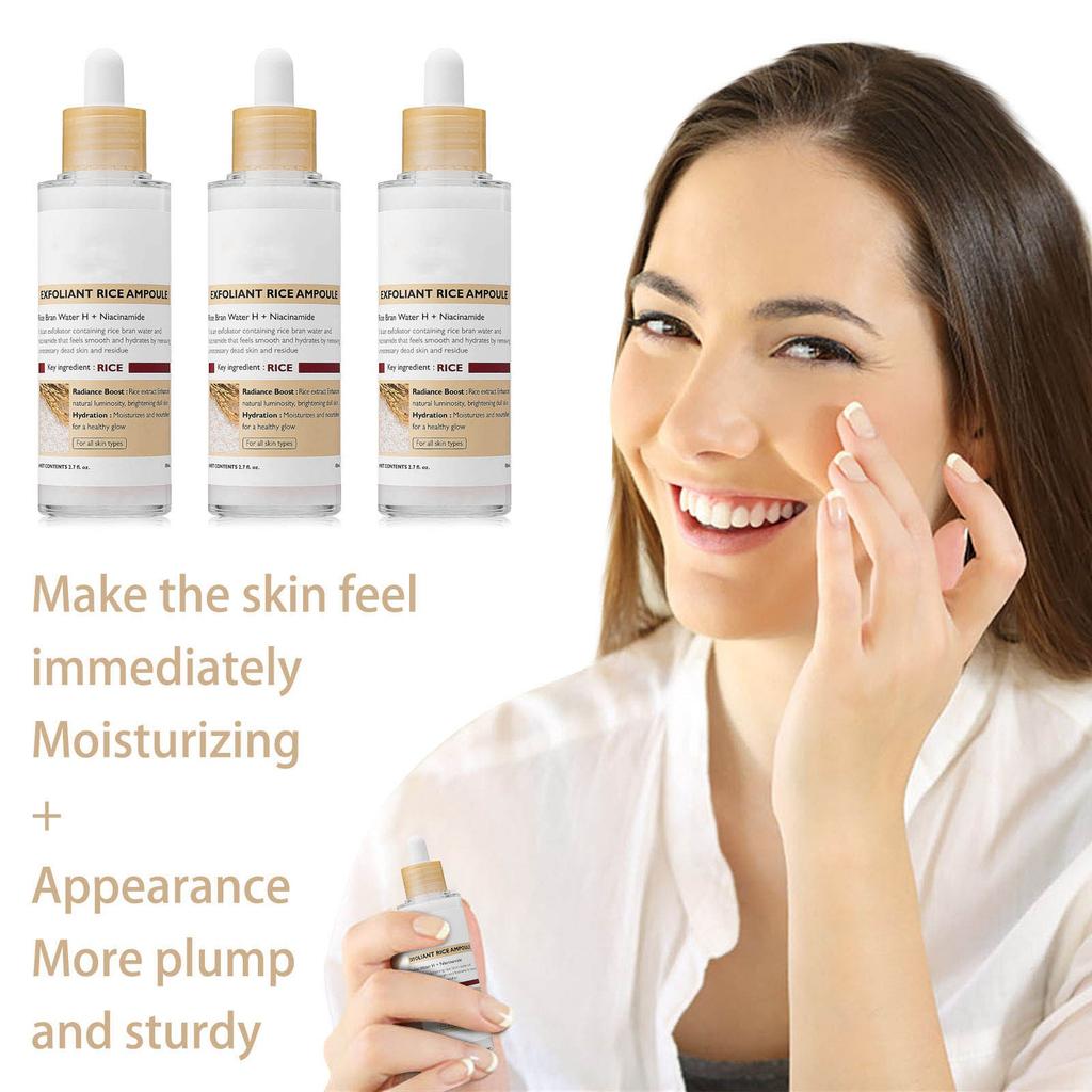 Rýžový exfoliant Jemný exfoliant na obličej a tělo k odstranění odumřelých kožních buněk a černých teček 80 ml