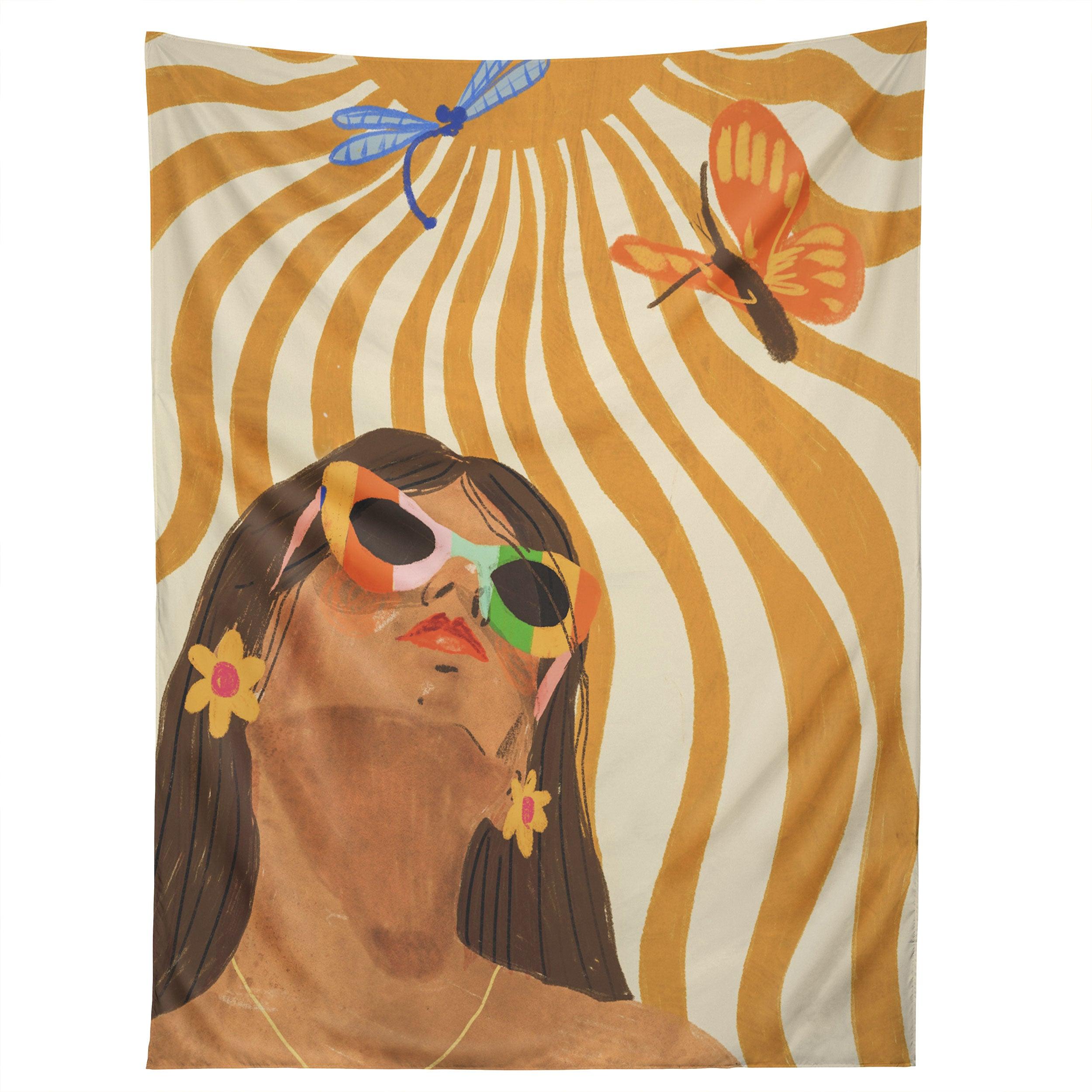 SUN WOMAN tapestry 75x100 чёрный