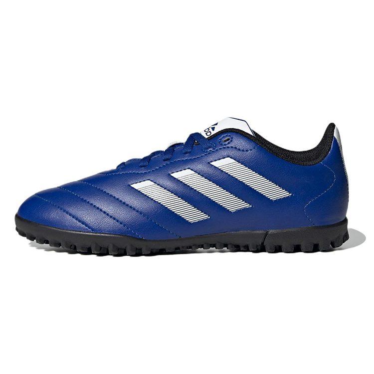 Adidas VIII TF J Synthetic Leather Slip Resistant Abrasion Resistant Low top Kids' Soccer Shoes Blue GW6161
