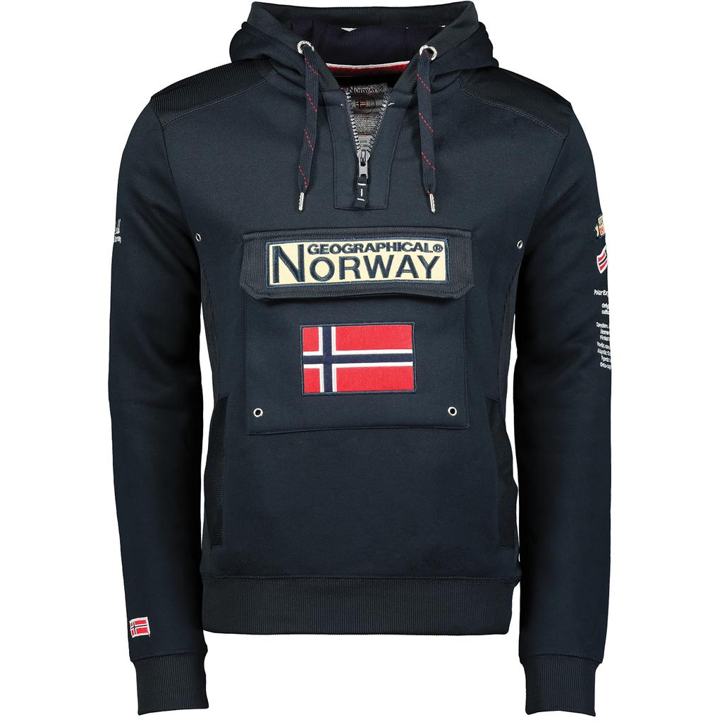 Men's Hooded Sweatshirt Geographical Norway Gymclass DB MEN 054 Sporty Navy Blue (WW2489H/GN/Navy)