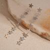 New Unique Metal Five-Pointed Star Tassel Earrings for Women Korean Style Personality Drop Earrings Charm Jewelry Accessories