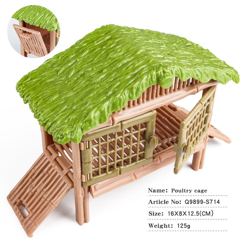 Oenux Simulation Household Decoration Stone Tree Stump Baobab Cacti Farm House Car Fence Accessory Animals Model Education Kids Toys