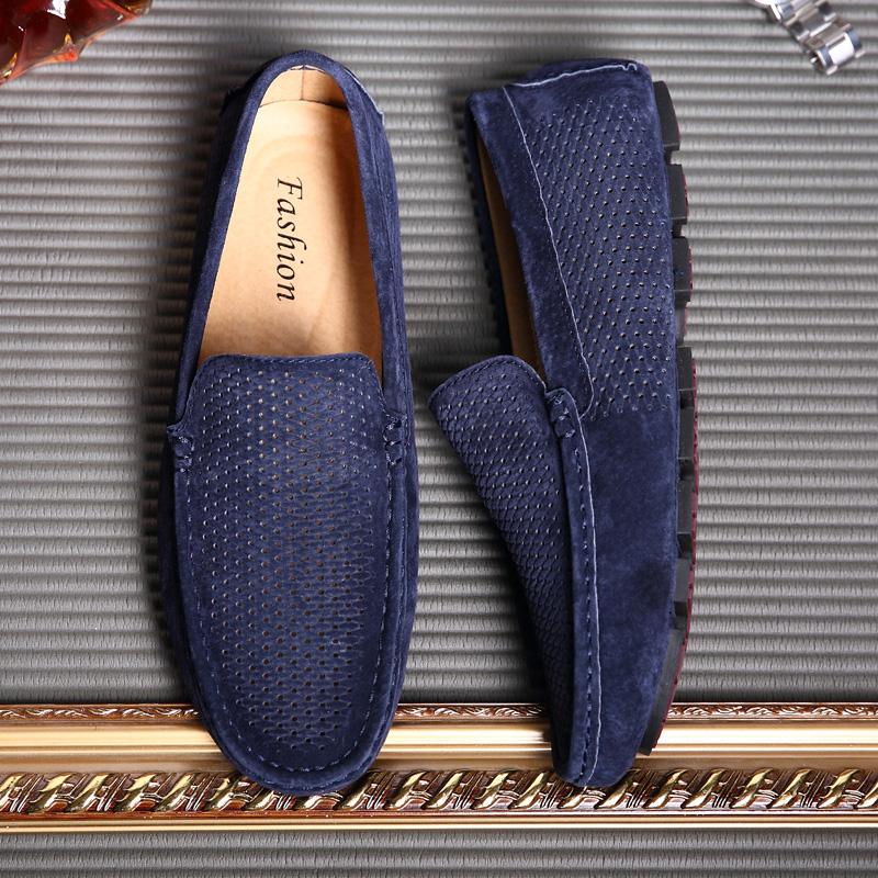 Fashion New Loafer for Men Suede Men's Shoes Casual Flats Mens Loafers Luxury Moccasins Breathable Summer Driving Shoes