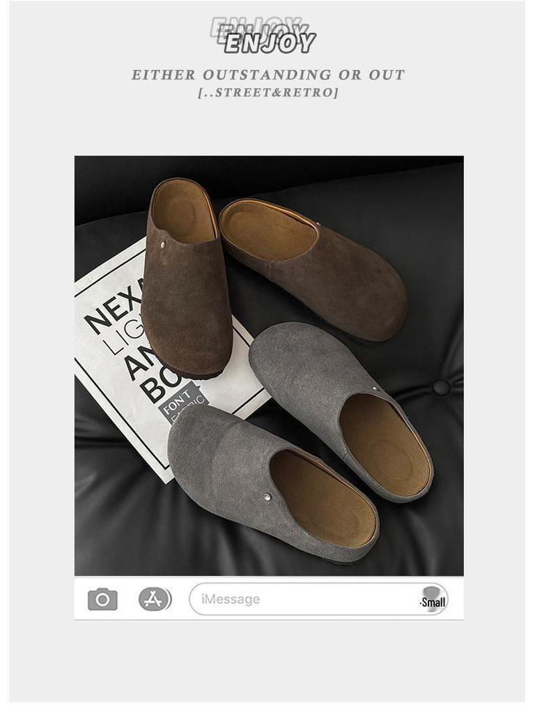 Unisex Retro Suede Slip-On Birkenstock Mules - Summer Breathable Clogs