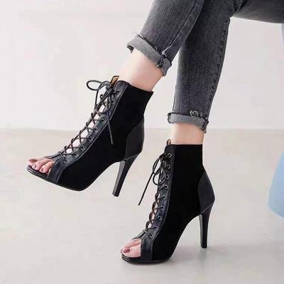 Sandale stiletto cu șireturi la modă europeană și americană pentru bal și petrecere.