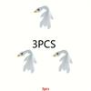 3Pcs UV Color Changing Duck Car Pendant Cute Fun Rearview Mirror Ornament Color Shift Duck Auto Hanging Decor