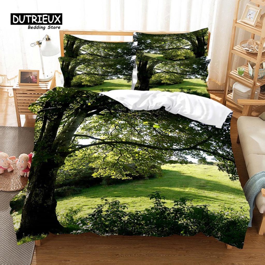 Snow Tree Bedding Set, 3Pcs Duvet Cover Set, Soft Comfortable Breathable Duvet Cover, For Bedroom Guest Room Decor