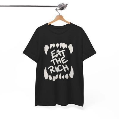 Maglietta Mangia i Ricchi, Anti Capitalista, Maglietta Anarchica, T-shirt Unisex Rivoluzionaria