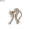 Sandstone Style Cat Sculpture Desk Decoration Ornaments Modern Crafts Abstract Kitten Statue Resin Artwork Room Aesthetic Decor