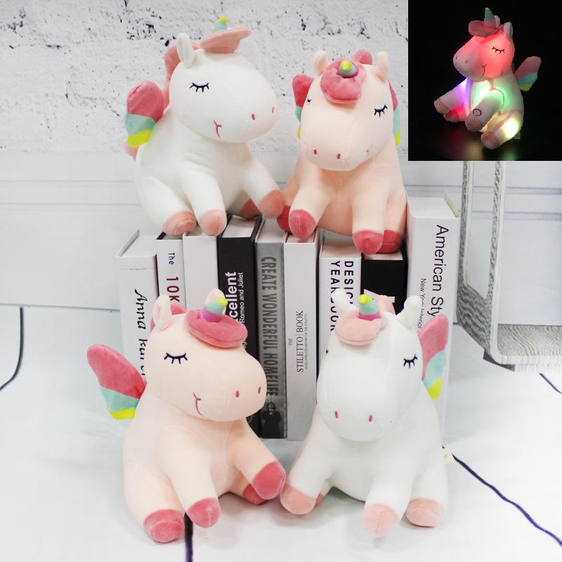 Lightup Led Rainbow Unicorn Plush Toy Home Decoration Doll Pillow Gift Kids