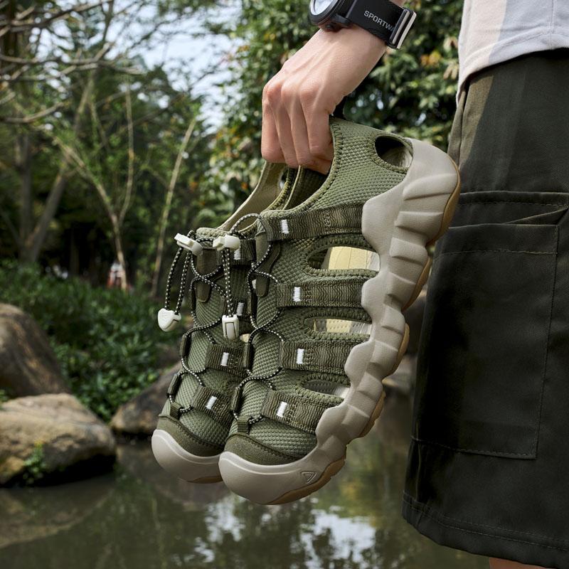2025 Fashionable Outdoor Breathable Anti Slip Water Wading Casual Sandals High-quality Men's Summer Comfortable Beach Shoes