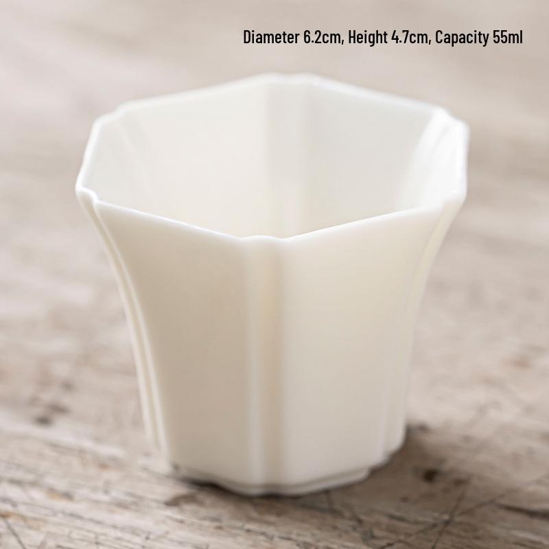 Jade White Porcelain Kung Fu Tea Cup - Master Ceramic Tea Tasting Cup