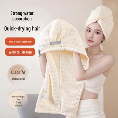 Cappello Super Assorbente Asciugatura Rapida per Capelli da Donna - Grande Asciugamano Avvolgente per Capelli Lunghi.