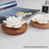 Intangible Heritage Ceramic Aroma Diffuser with Handcrafted Flowers and Wooden Tray