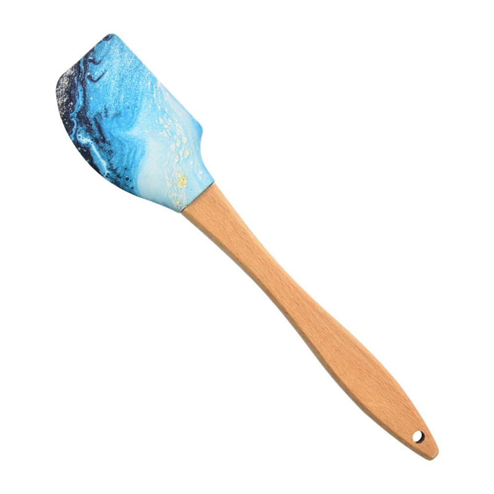 

Инструменты для выпечки Удобная ручка Цветной силикагель для выпечки Антипригарные бытовые товары Цветной скребок 25*5 см Деревянная ручка Лопатка Инструмент